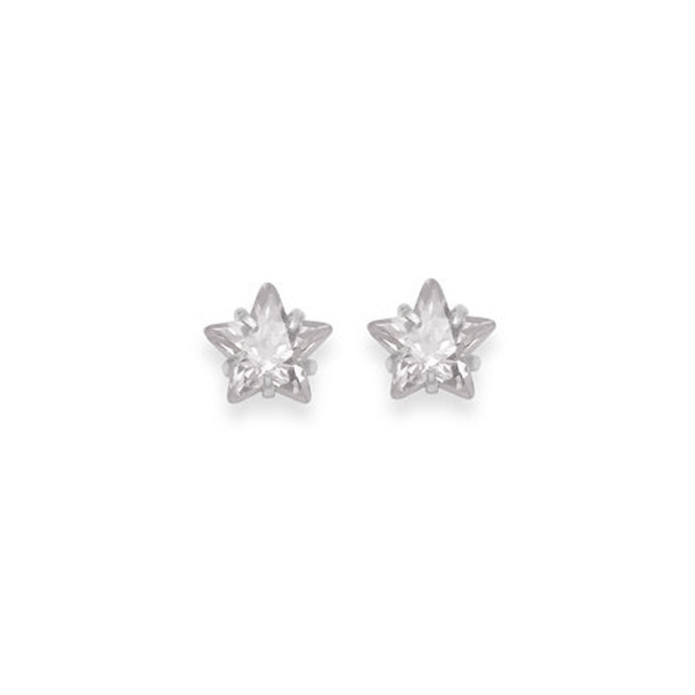 Heather Needham Silver Orecchini A Bottone In Argento Sterling 925 Con Zircone Cubico 4 Mm – Confezione Regalo