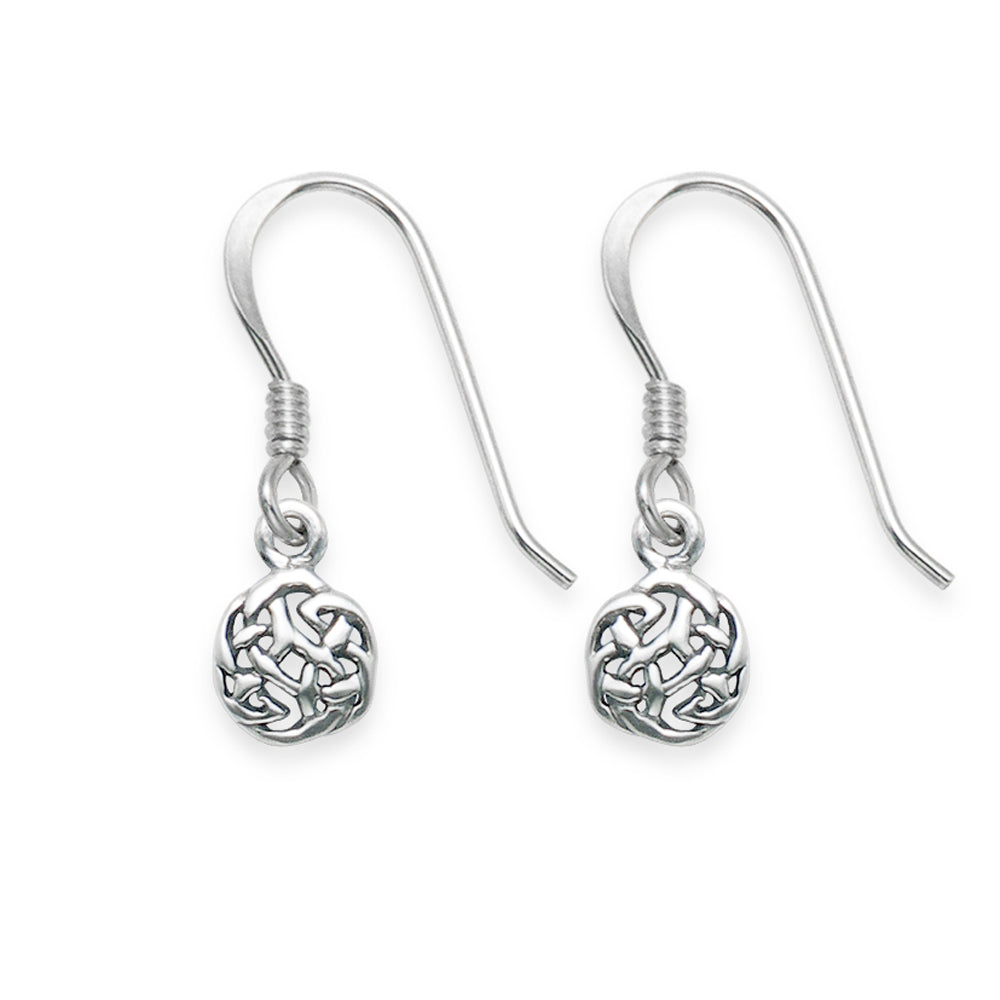 Celtic Knot Drop Earrings - 925 Sterling Silver Leverback Dangle Earrings For Women