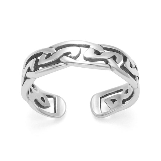 Sterling Silver Celtic Toe Ring - Adjustable size