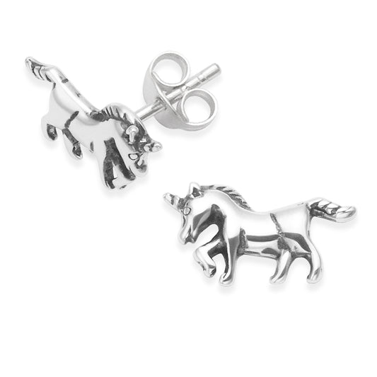 Sterling Silver Scottish Unicorn Earrings