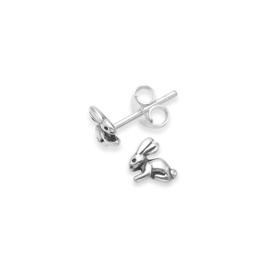 925 Sterling Silver childrens Rabbit Earrings, Bunny stud earrings