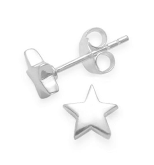 Sterling Silver Star Stud Earrings