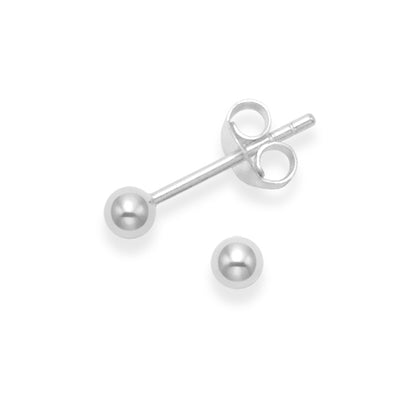 Sterling Silver 3mm Ball Stud Earrings