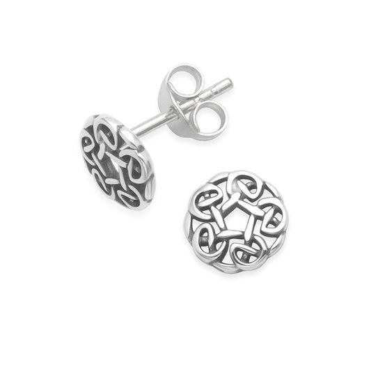 Sterling Sterling Silver Celtic Stud earrings with Open Middle