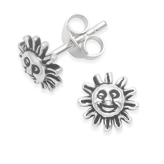 Sterling Silver Sun Earrings