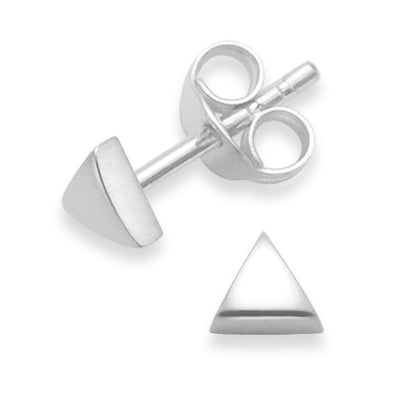 Sterling Silver Triangle Stud Earrings