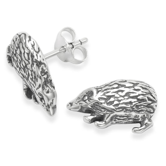 Sterling Silver Hedgehog Earrings