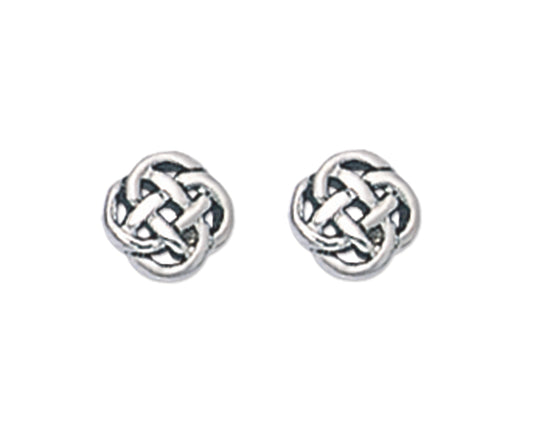 SET 3 PAIRS Heather Needham Sterling Silver Celtic Earrings - 3 pairs Celtic studs - sizes 5mm, 6mm & 8mm. MUCH SMALLER THAN SHOWN. Gift Boxed CELTIC2