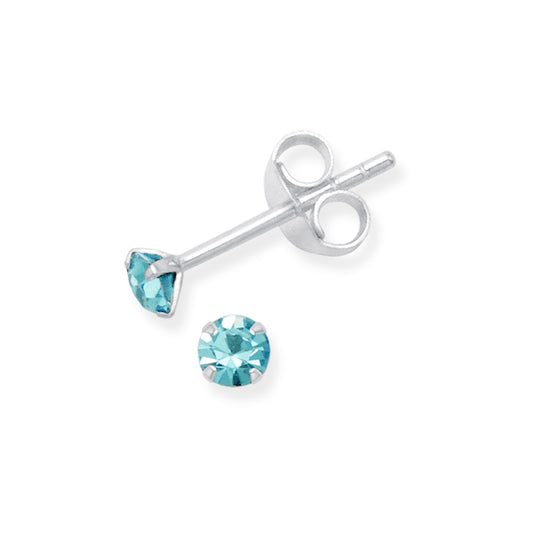 Sterling Silver Cubic Zirconia stud Earrings - Very small