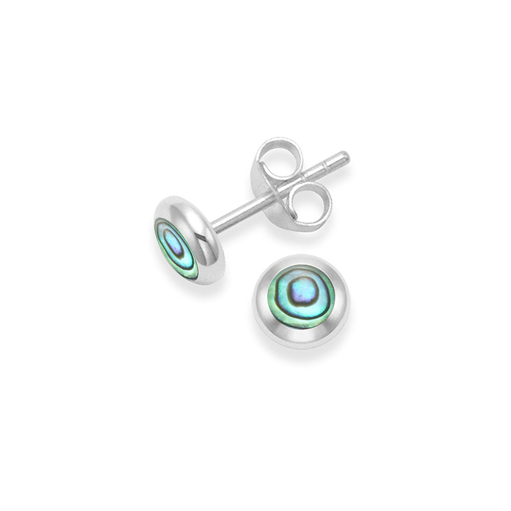 Stunning Bezel Set Paua Shell Earrings for Women | Genuine Heather Needham Silver