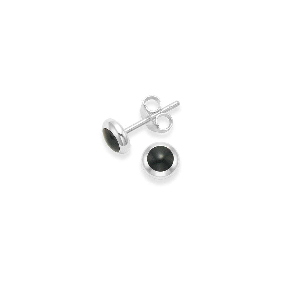 Sterling Silver Onyx Earrings - Black Onyx Stud Earrings