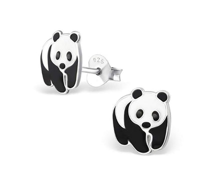 925 Sterling Silver Children's Panda Earrings