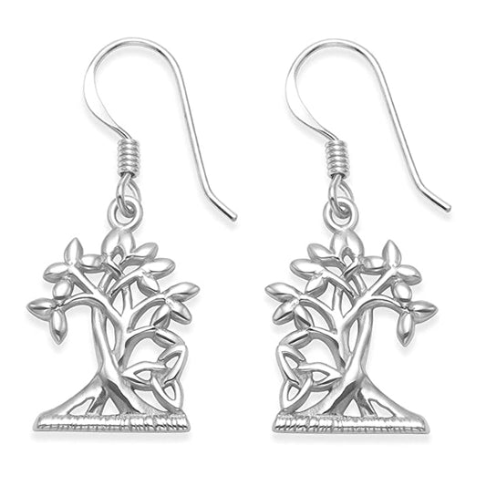 Sterling Silver Yggdrasil Life Tree Earrings