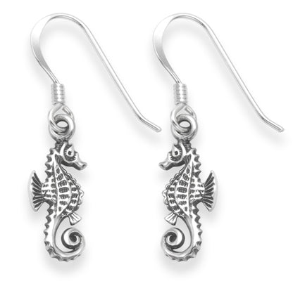 Sterling Silver Seahorse Earrings