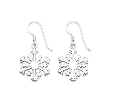 Sterling Silver Snowflake Earrings