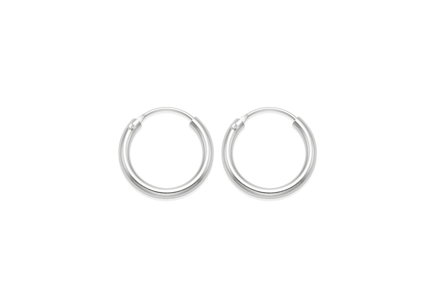 Sterling Silver 10 mm Small Hinged Hoop Earrings