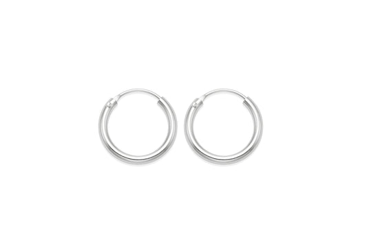 Sterling Silver 10 mm Small Hinged Hoop Earrings