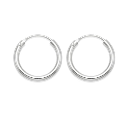 Sterling Silver thick Hoop Earrings