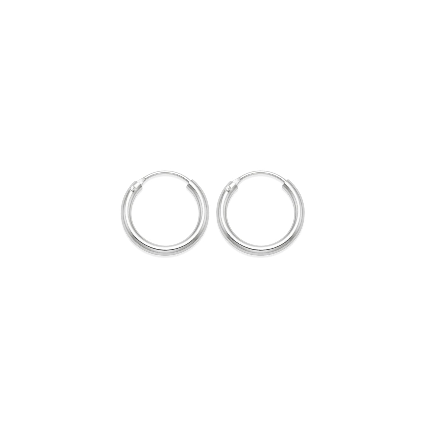 Elevate Your Style with Heather Needham Silver's 925 Sterling Silver 12mm Hinged Hoop Earrings Jewellery