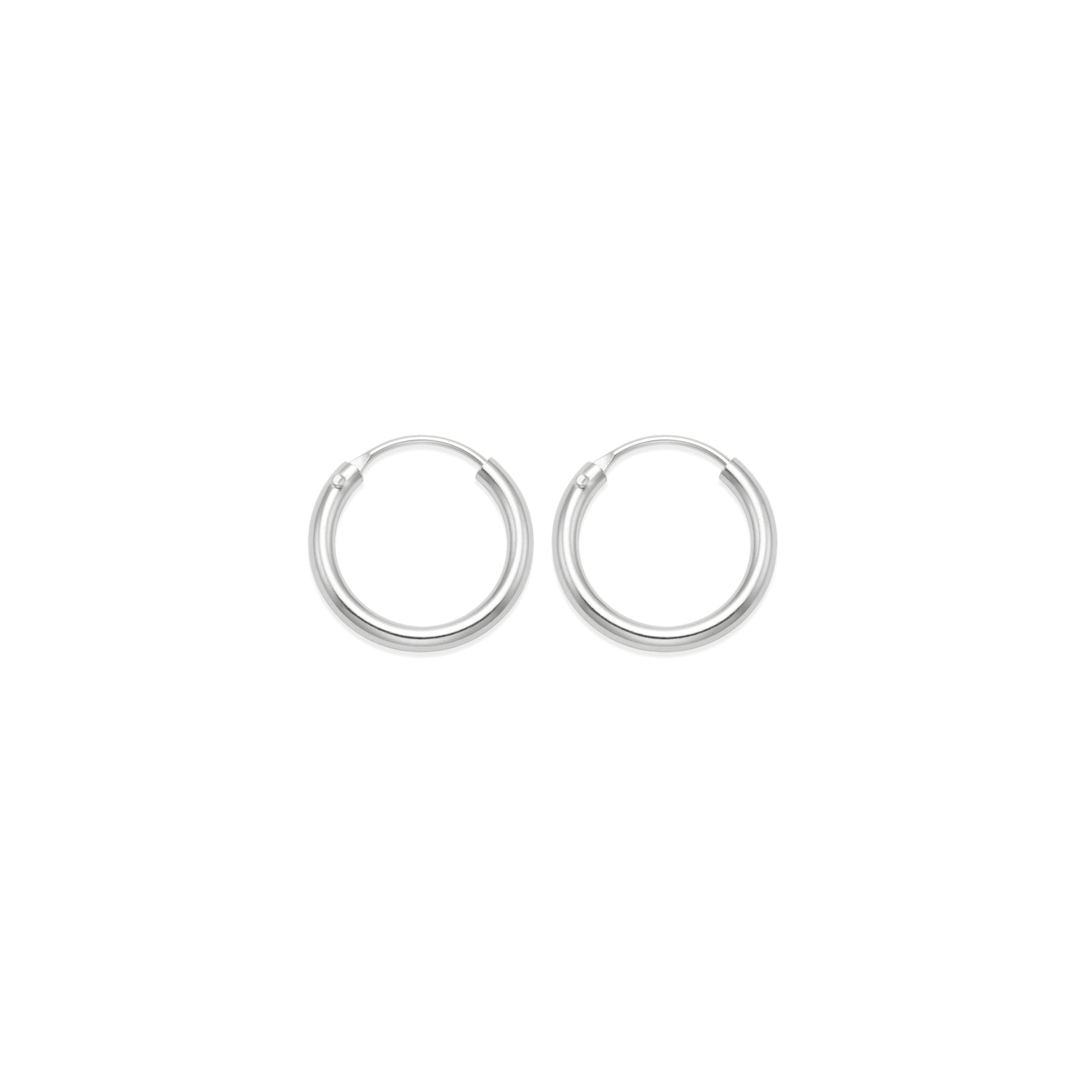 Elevate Your Style with Heather Needham Silver's 925 Sterling Silver 12mm Hinged Hoop Earrings Jewellery