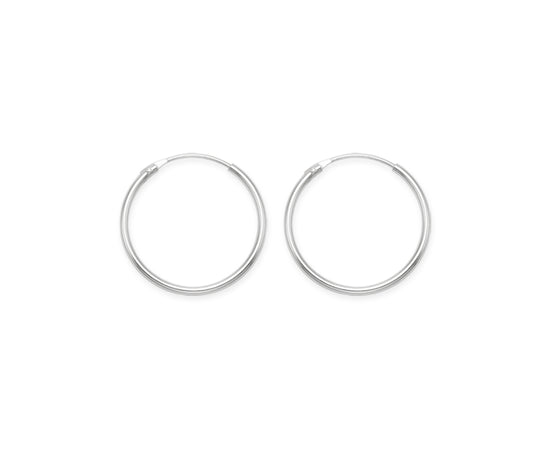 Sterling Silver Hoop Earrings - 14 mm