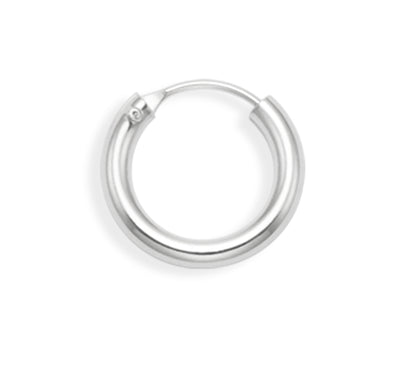 Men's Sterling Silver SINGLE thick Hoop Earring