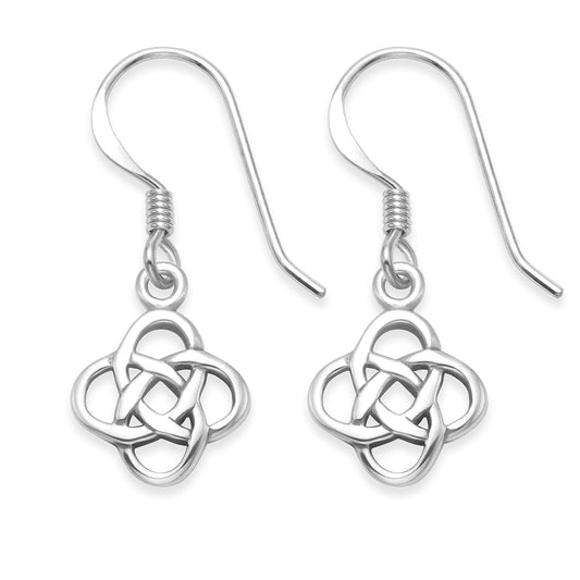 925 Sterling Silver Celtic Dangle Earrings - 9mm