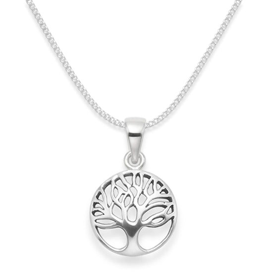 Children's Sterling Silver Life Tree Necklace on Silver Chain