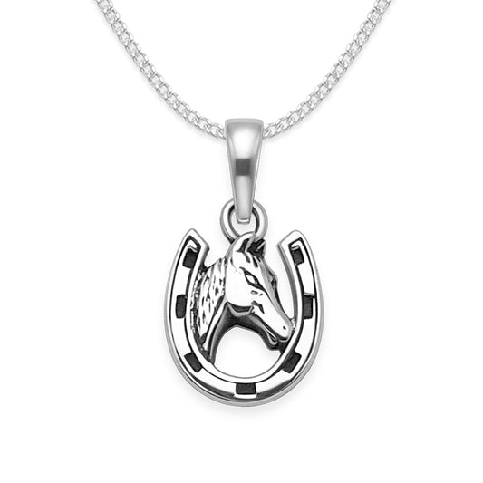 Sterling Silver Horse Necklace and chain