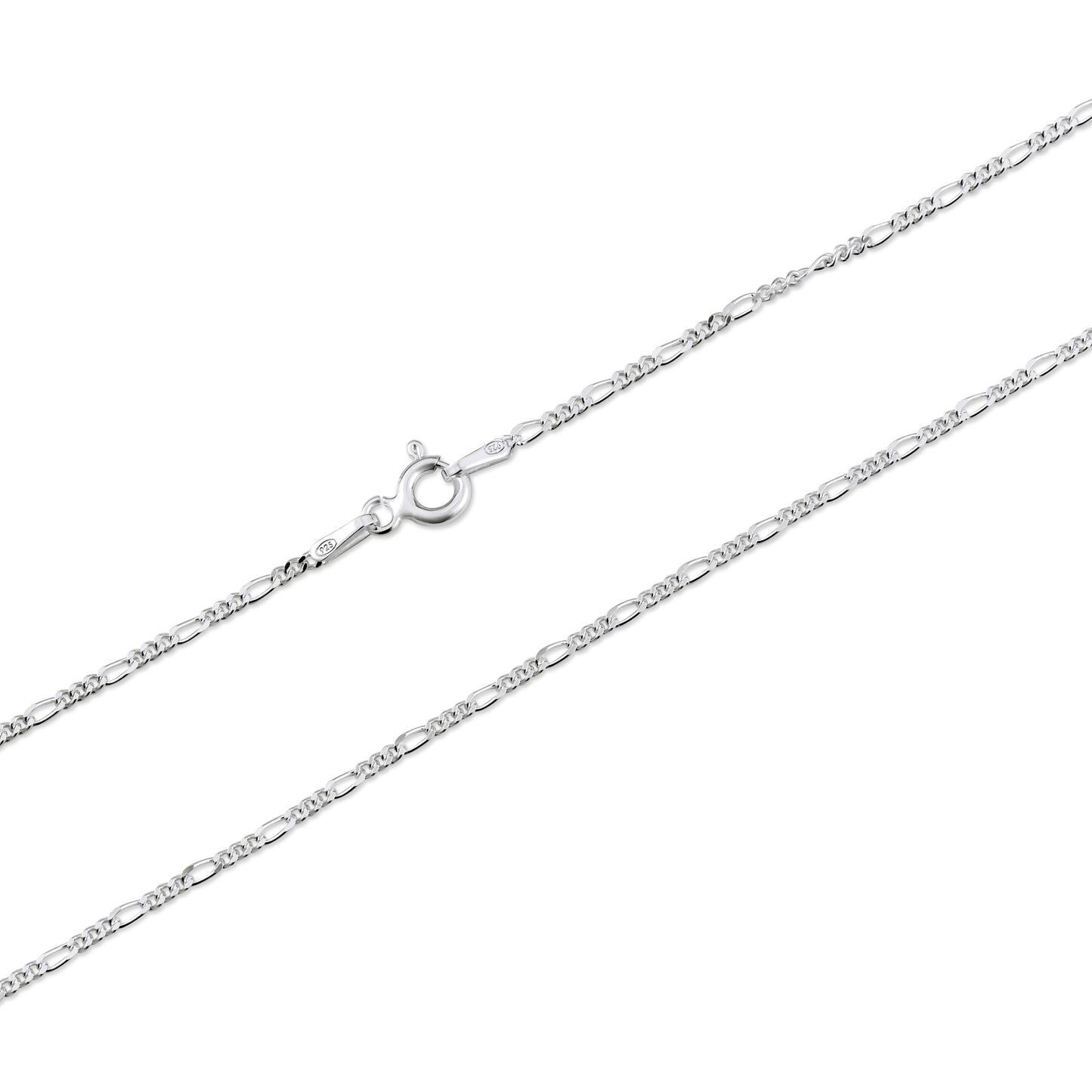 Sterling Silver Round Wire Paperclip Chain Necklace - 18 inches