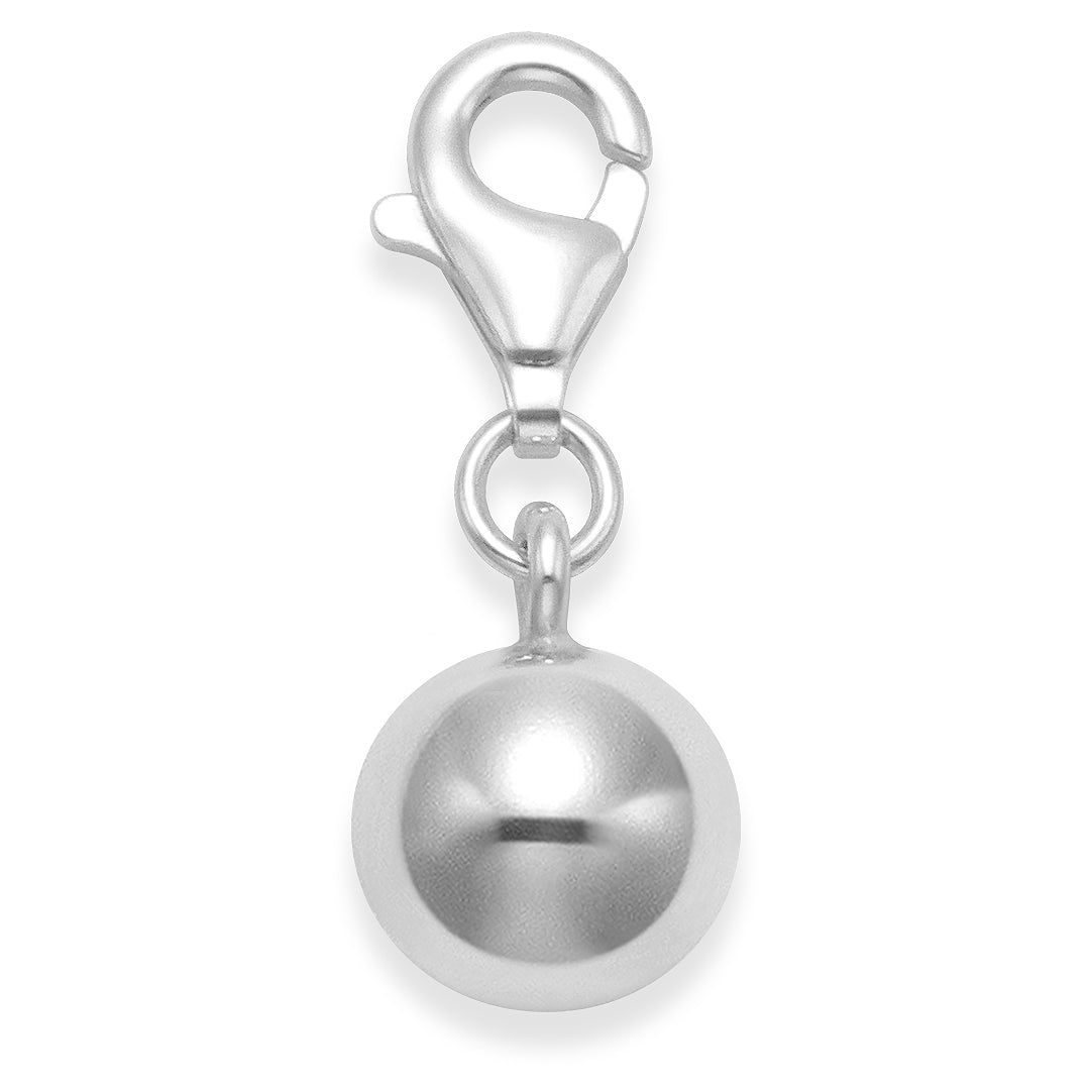 Sterling Silver Jingle bell ball clip-on charm