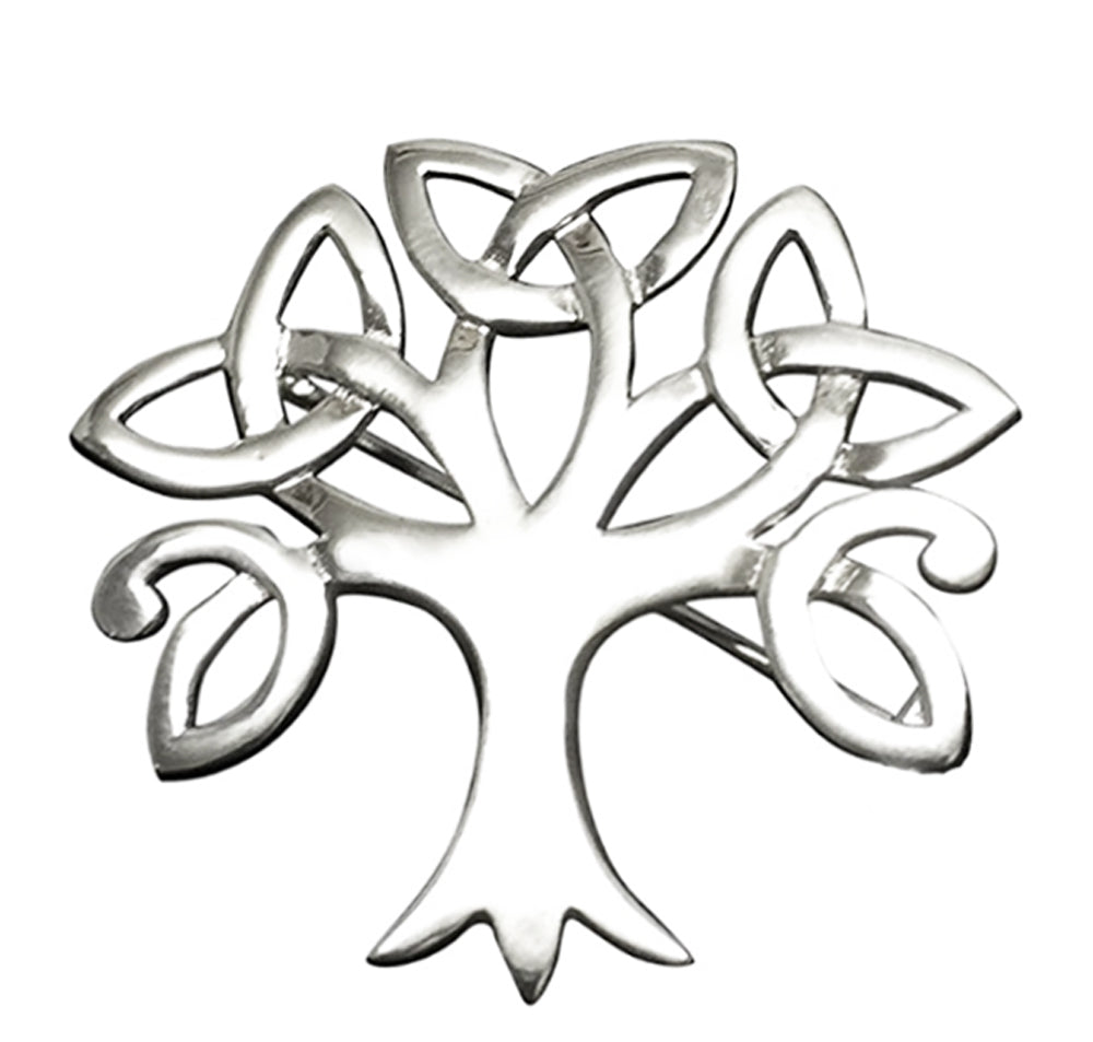 Sterling Silver Life Tree Brooch - Celtic Life Tree Brooch