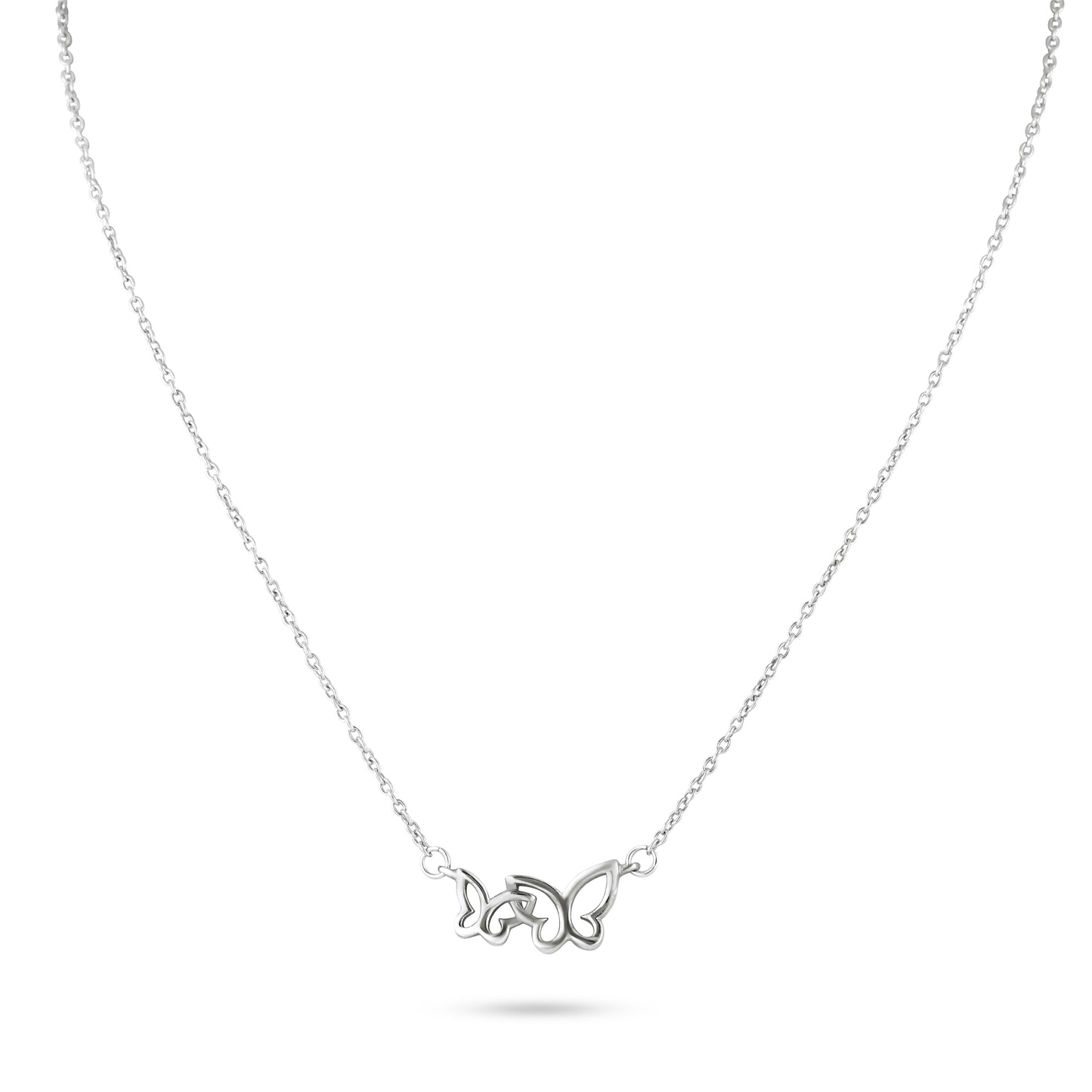 925 Sterling Silver Duo Open Butterfly Necklace for Women | Heather Needham Silver