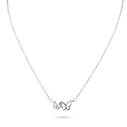 925 Sterling Silver Duo Open Butterfly Necklace for Women | Heather Needham Silver