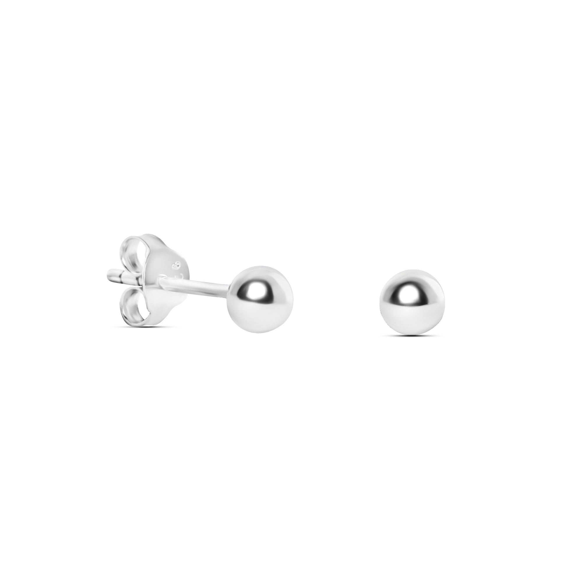 925 Sterling Silver Ball Stud Earrings