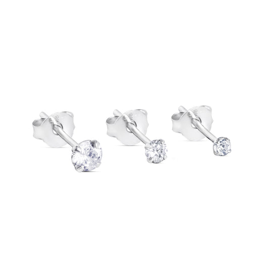 Elevate Your Style with Heather Needham Silver's 925 Sterling Silver Cubic Zirconia Stud Earrings Jewellery Set