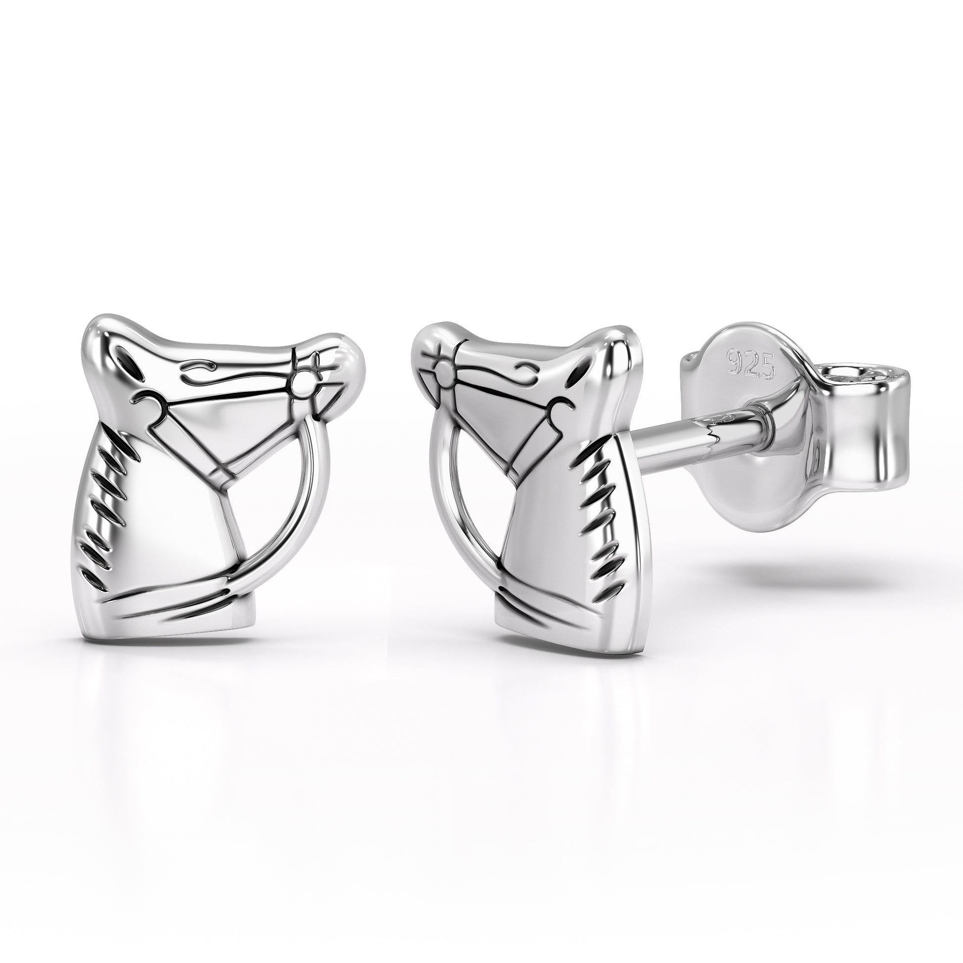 Stud Earrings Heather Needham Sterling Silver Children's Sterling Silver Horse Head Stud Earrings Heather