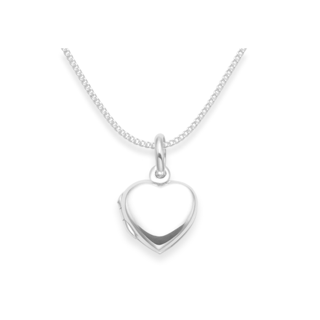 925 Sterling Silver Children's Heart Locket Necklace