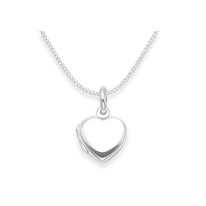 925 Sterling Silver Children's Heart Locket Necklace