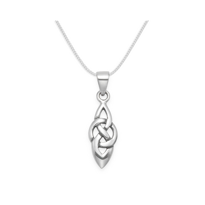 Sterling Silver Celtic Necklace and 16"/41cm chain