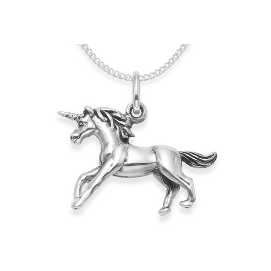 Sterling Silver Scottish Unicorn Necklace for Girls