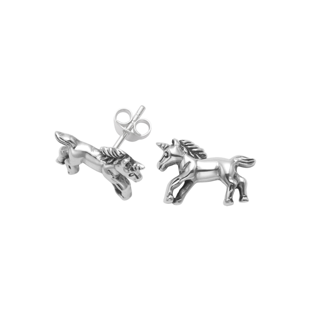 Sterling Silver Unicorn Earrings