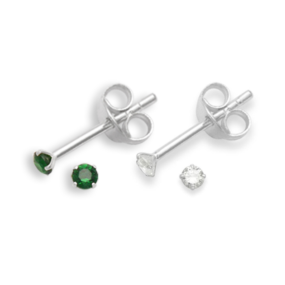 Elevate Your Style with Heather Needham Silver's 925 Sterling Silver Cubic Zirconia Stud Earrings Set