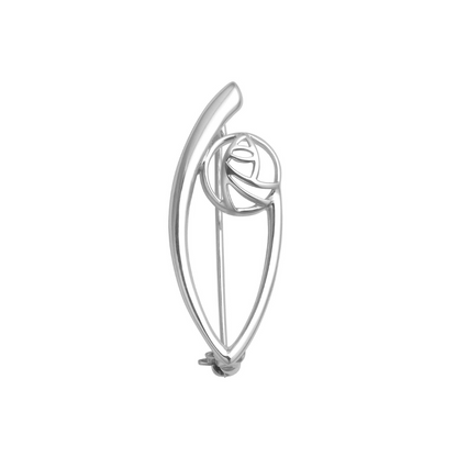 Sterling Silver Rennie Mackintosh Rose Brooch