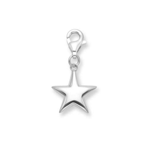 Sterling Silver Star clip-on Charm