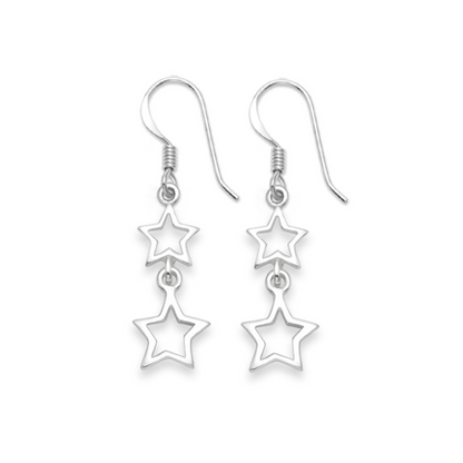 Sterling Silver Star Earrings