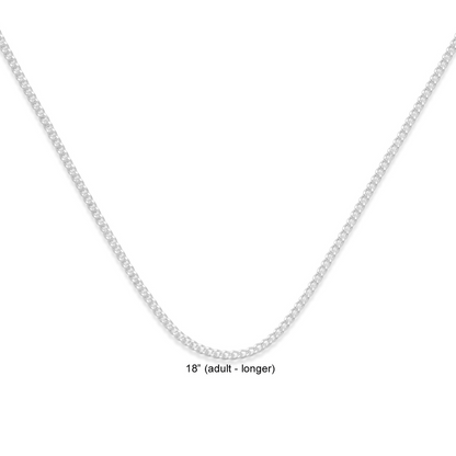 925 Sterling Silver Curb Chain Necklace | Heather Needham Silver